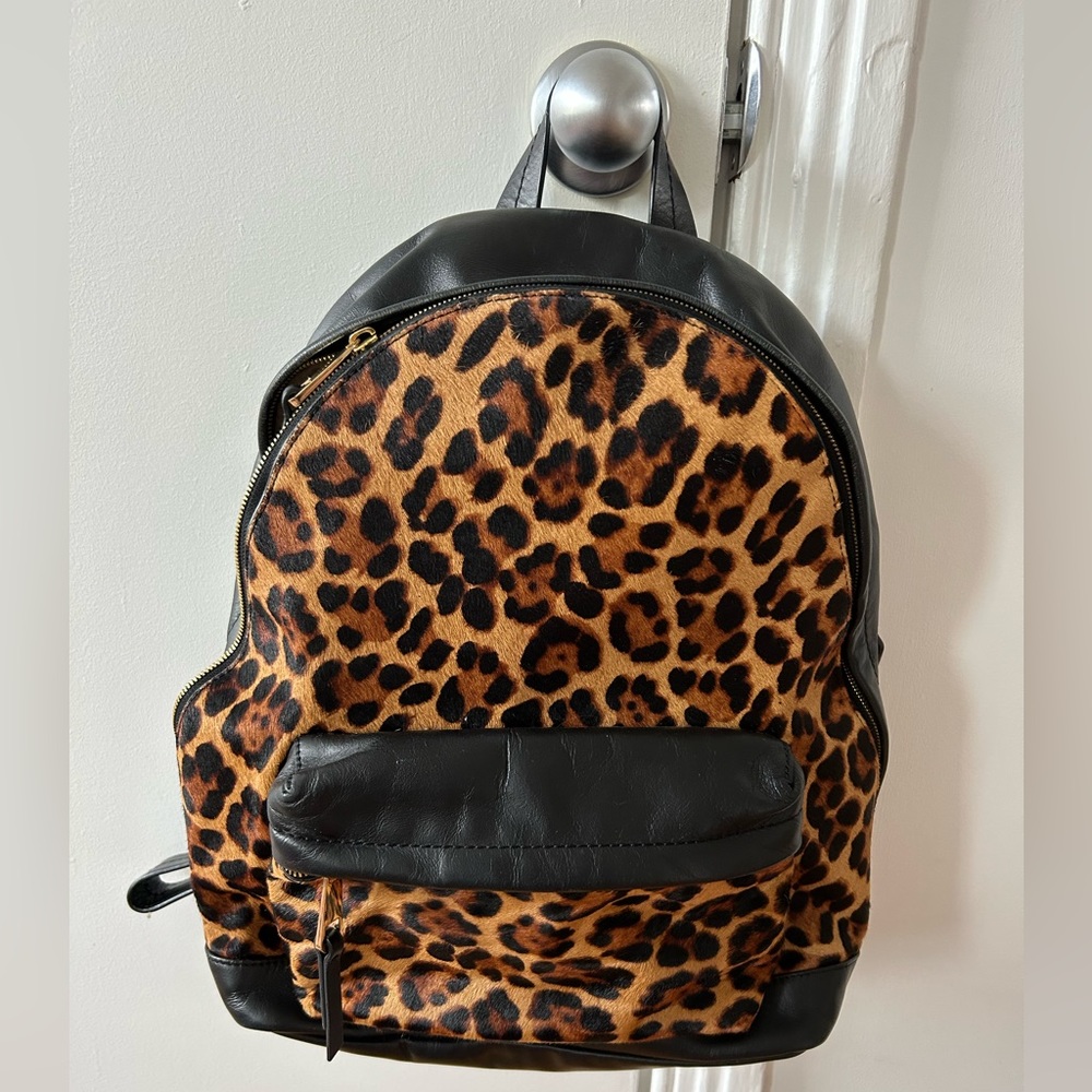 Leopard Print J. Crew Backpack